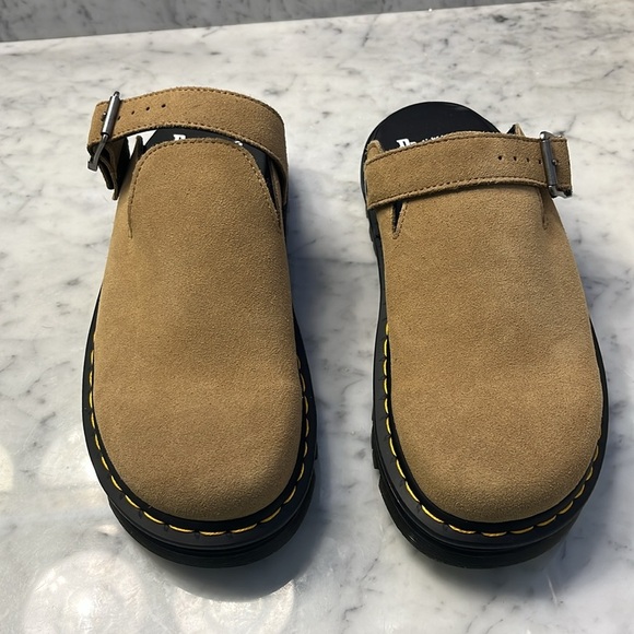 Dr. Martens Zebzag Suede Platform Mules 10 Ladies / 9 Mens NEW - Picture 5 of 14